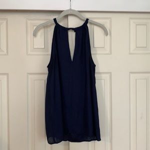 BB Dakota navy high neck top.
